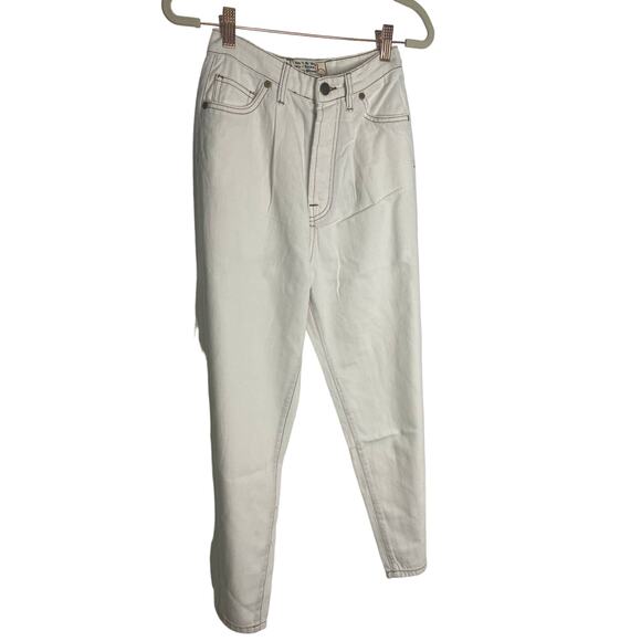 Sandrine Rose The Virgin Label High Rise Straight Leg Jeans Denim White Size 24 - Picture 4 of 9